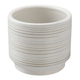 Pottery 6" Teramo Ceramic Planter, White