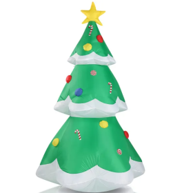 6.9 FT Lighted Christmas Inflatable Decoration, Inflatable Christmas Tree, Blow Up Yard Decorations With Built-in LED Lights For Holiday Party Fr (Option: As picture)