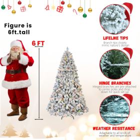 PVC Christmas Tree, Christmas Decorations, With Colored Lights (Option: 6Ft)
