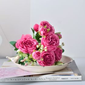 Korean Hand Holding Flowers, Wedding Bouquet, Home Bouquet (Option: Rose Red)