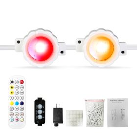 101FT Length Permanent Outdoor Lights With 72Pcs RGB Beads IP67 Waterproof Smart Eave Light For Halloween Christmas Daily House Lighting Works Wi (Option: 101FT)