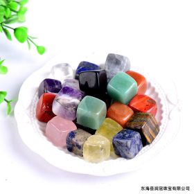 Natural Crystal Cube Rough Polishing Aromatherapy Stone Diffuser Stone White Crystal Rough Decorative Pendulum (Option: Obsidian)